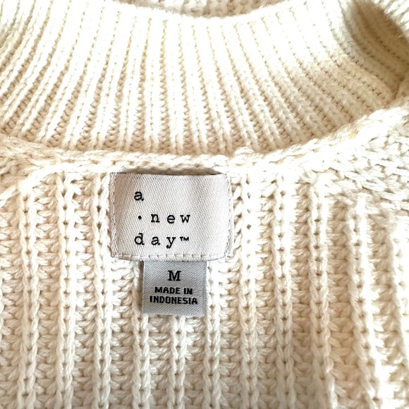 A new day deep V sweater. Beautiful cream color. - Picture 5 of 5